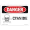 Signmission Safety Sign, OSHA Danger, 3.5" Height, 5" Width, Cyanide, Landscape OS-DS-D-35-L-2004 - alternate 1
